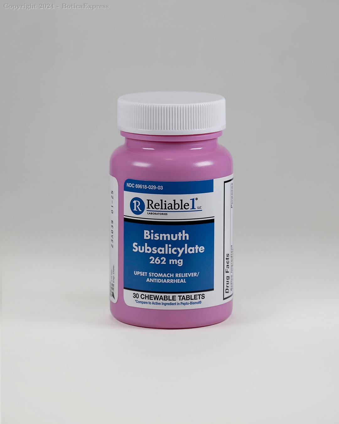 69618 029 03 BISMUTH SUBSALICYLATE 262 Mg 30 Tabs 69618-029-03-bismuth-subsalicylate-262-mg-30-tabs